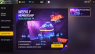 Weekly membership allows automatic payment (Image via Garena)